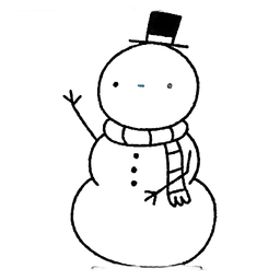 Waving snowman
