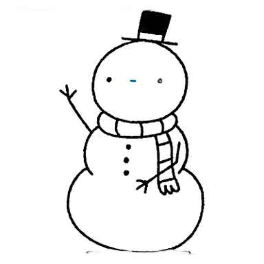 Waving snowman