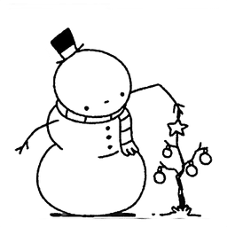 Snowman xmas tree
